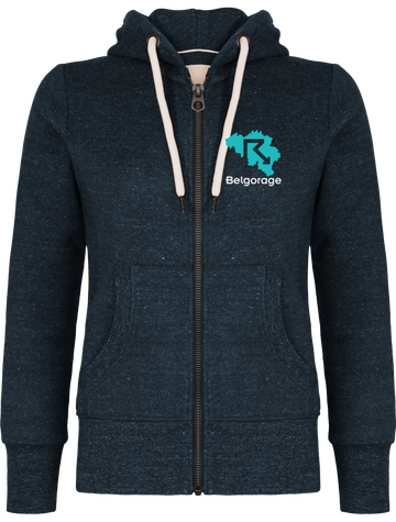 Sweat Shirt vintage zippé à Capuche Femme