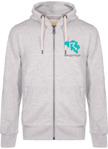 Sweat-shirt Vintage Zippé à Capuche Homme clair