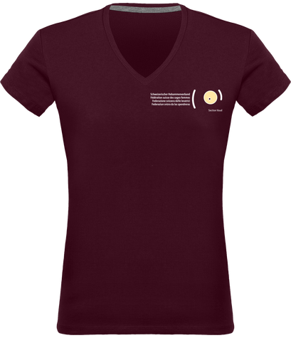 T-shirt femme, lie de vin