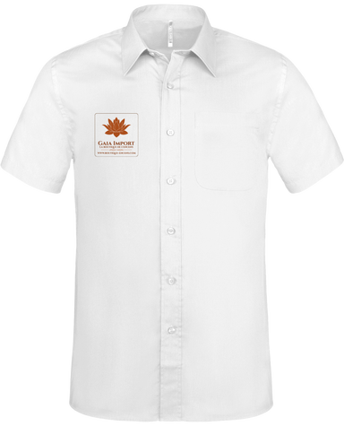 Chemise homme en manche courte 1 impression