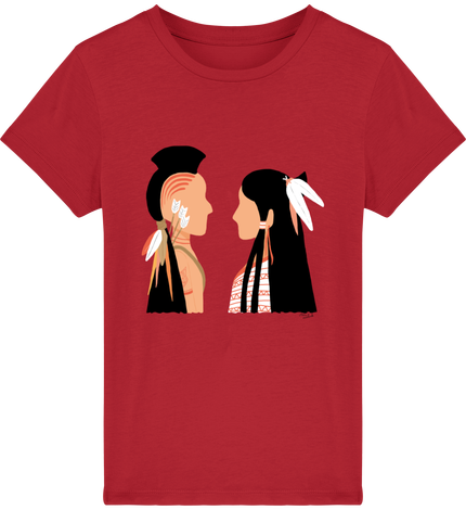 T-shirt enfant bio illustration indiens