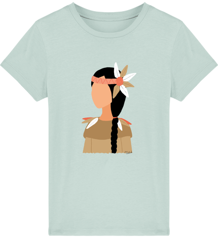 T-shirt enfant bio illustration indienne 3/4