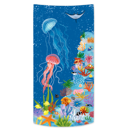 Serviette de plage illustration méduses
