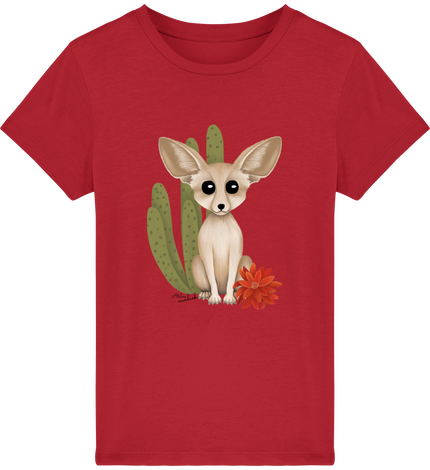T-shirt bio enfant illustration fennec