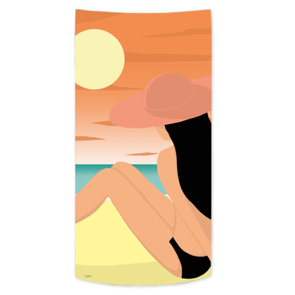 Serviette de plage illustration femme