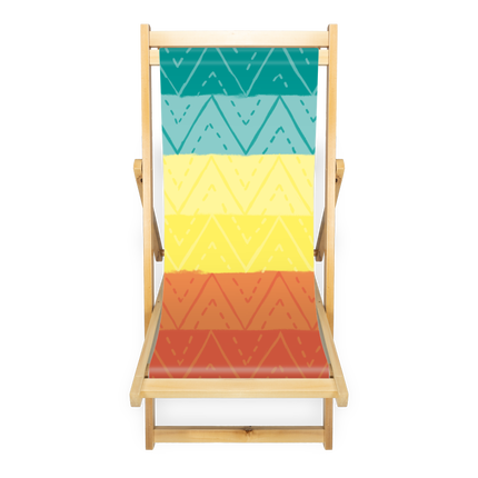 Chaise longue motif multicolore