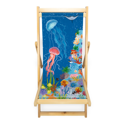 Chaise longue motif méduses