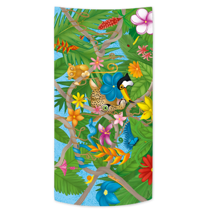 Serviette de plage motif jungle