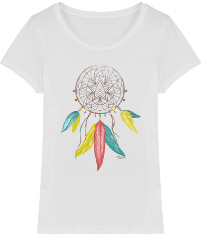 T-shirt bio femme motif attrape-rêve