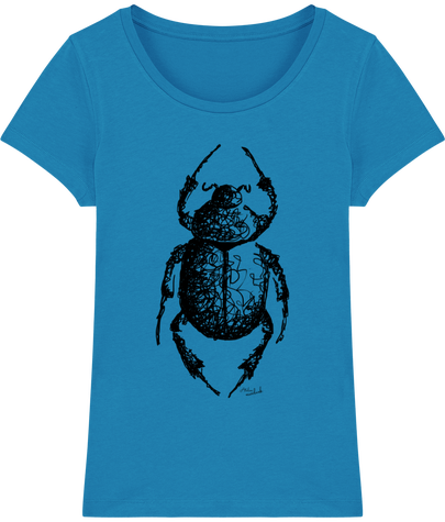 T-shirt bio femme motif scarabée