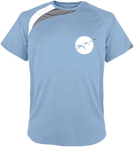 T-shirt Sport Manches Courtes Tricolore - VOLVER