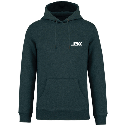 Sweat capuche unisexe logo blanc