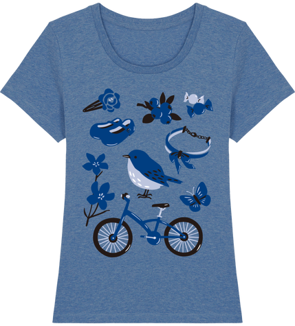 T-shirt Femme Mon trésor - bleu
