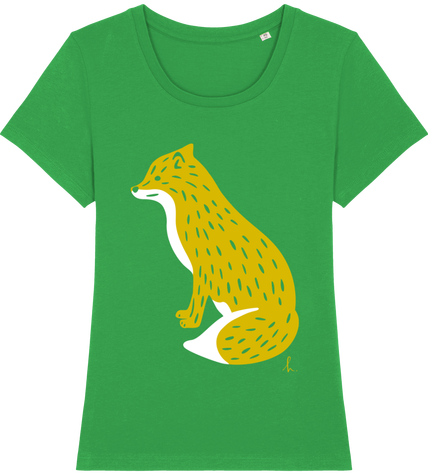 T-shirt Femme Kitsune doré