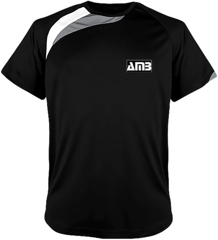 T-shirt Sport Manches Courtes Tricolore 100% polyester (AMB)