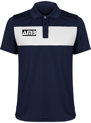 Polo de sport homme en 100% polyester avec maille interlock (AMB)