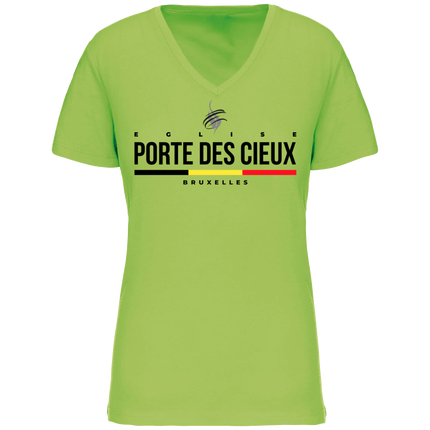 T-shirt col V Clair Femme PDC Bruxelles