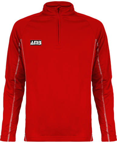 Sweat Running 1/4 zip Homme Sweat de running à broder ou imprimer en 100% polyester tricot (AMB)