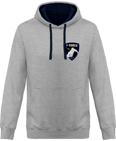 Sweat capuche logo manche et poitrine