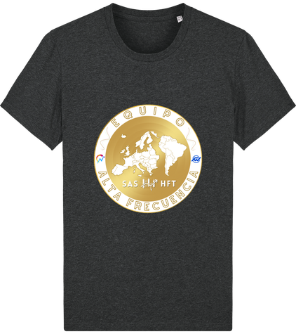Camiseta Essential unisex Rocker con logotipo Equipo de Alta Frecuencia 1 grande delante