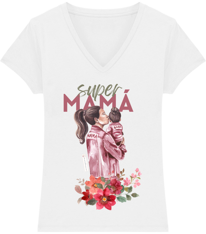 Camiseta Super mamá entallada.