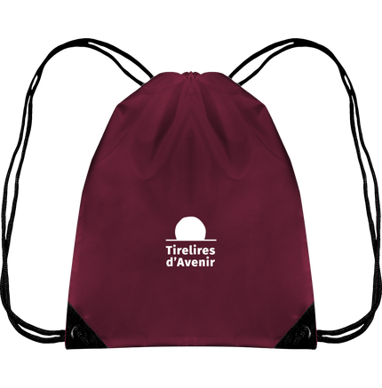Sac à Dos Cordelette - Logo Blanc Impression - Choix multicolores