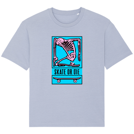 Skate or Die - Blue-Pink - Front