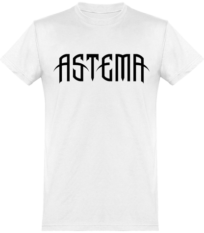 Men White T-Shirt - Astema Simple Black Logo