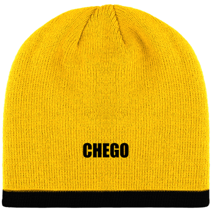 Bonnet chego avec bande bicolore