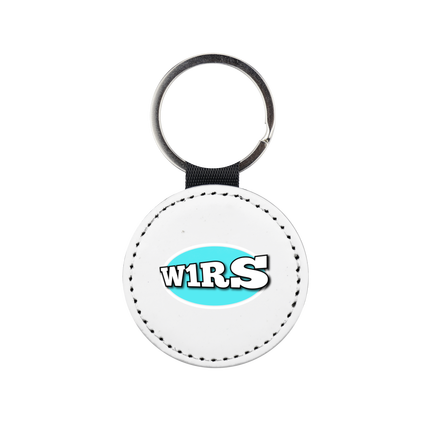 Porte-clés en cuir synthétique rond