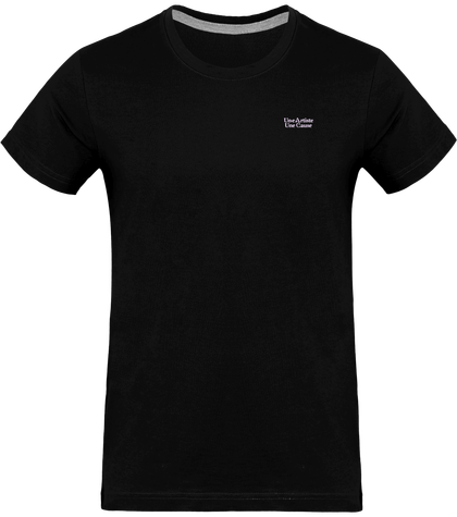 Tee Shirt noir Homme 180 gr 1a1c petit logo (2)