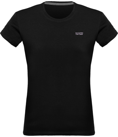 Tee Shirt noir femme 180 gr 1a1c petit logo