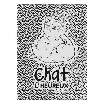 CHAT L'HEUREUX - PANNEAU ALU DECO