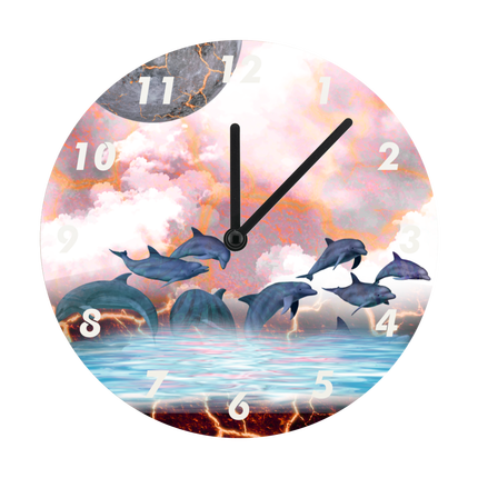 Horloge Murale Ronde 20cm Tour du monde