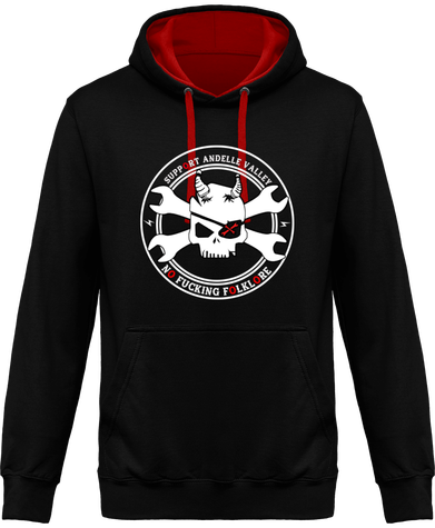 Sweat Shirt Capuche Contrasté Homme