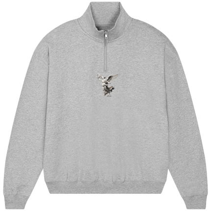 Pull zip court Niké noir et gris