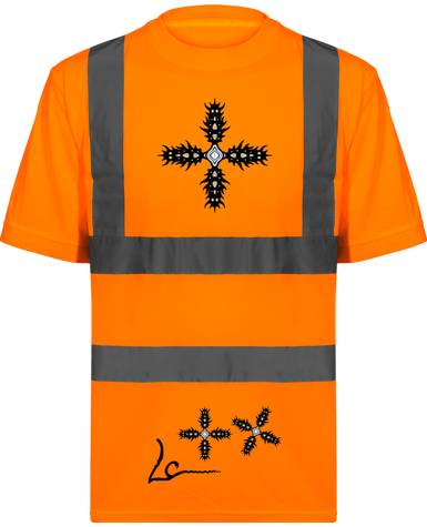 Linda Cluster - 2 Blacks Flowers FLUO