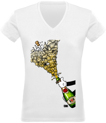 Tee-shirt Champagne Doodle (F)