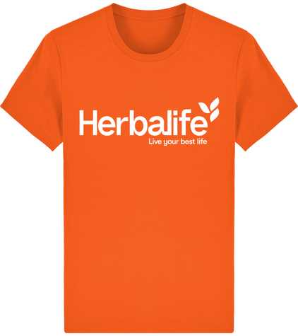 T SHIRT ORANGE HERBALIFE LIVE YOUR BEST LIFE 