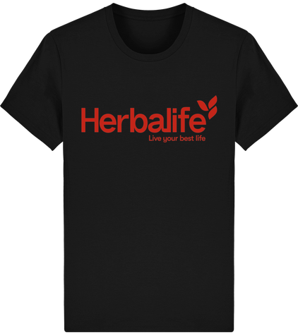 T SHIRT BLACK LOGO ROUGE HERBALIFE LIVE YOUR BEST LIFE 