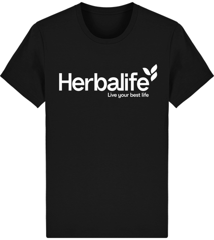 T SHIRT BLACK LOGO BLANC HERBALIFE LIVE YOUR BEST LIFE 