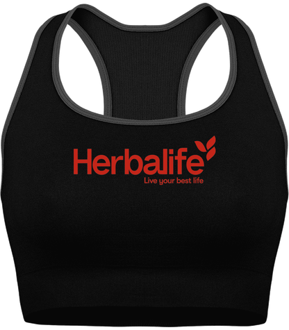 BRASSIERE SPORT LOGO ROUGE HERBALIFE LIVE YOUR BEST LIFE 