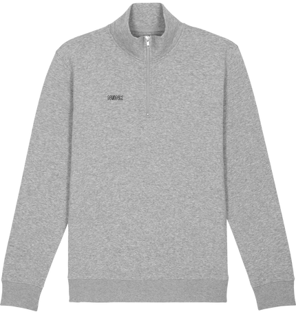 SWEAT HOMME COL ZIPPÉ GRIS NONE