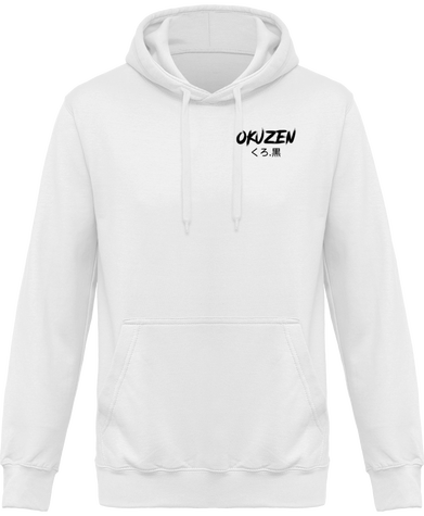 Hoodie Okuzen blanc simple 