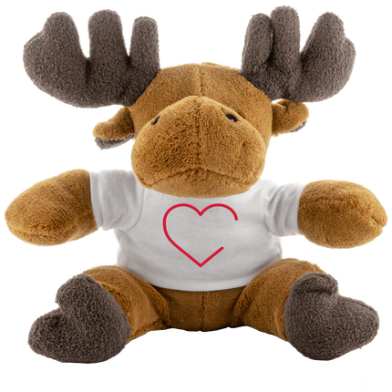 Peluche élan avec Tee shirt