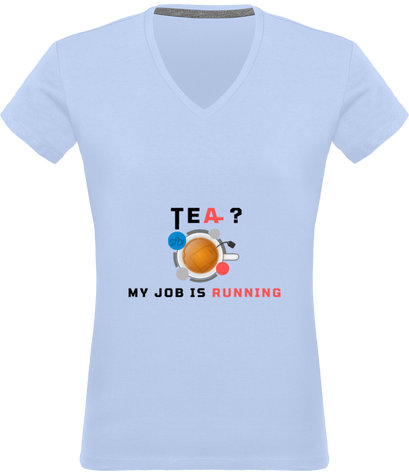 Tee-shirt Col V Femme - Version Tea