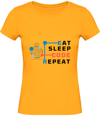 Tee-shirt Col Rond Femme - Version Eat sleep code