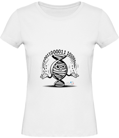 Tee-shirt Col Rond Femme - Version Double hélice ADN