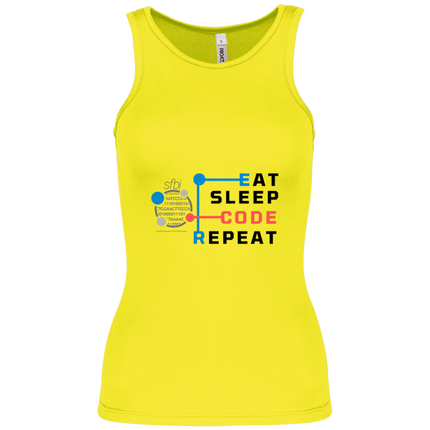 Débardeur Femme - Version Eat sleep code repeat