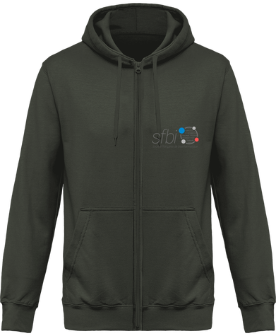 Sweat-shirt zip - Version Keep calm (motif à l'arrière)